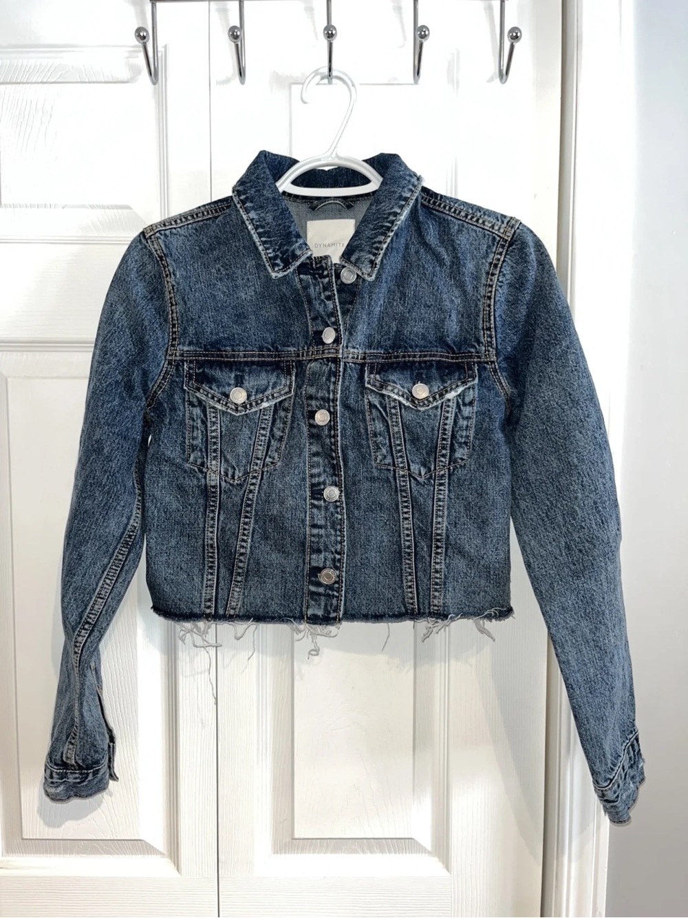 LIKE NEW 
Dynamite Dark Blue Cropped Denim Jacket